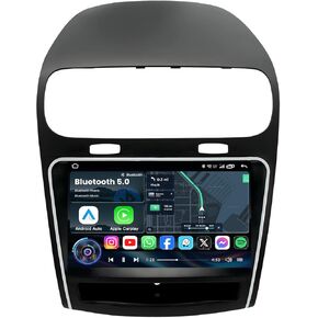 راديو سيارة 5G WiFi لـ Dodge Journey 2011-2019: [4Core 64G ROM] 9 بوصة HD شاشة تعمل باللمس ستيريو مع Carplay اللاسلكي Android Auto GPS Bluetooth FM RDS SWC Mirror Link Backup Camera in Kuwait