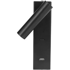 YWBL-WH 350 Degree Rotatable Wall Mounted Reading Light, Aluminium Alloy Design Minimalist USB Output for Bedroom and Outdoor Use in Saudi Arabia