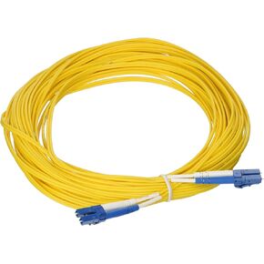 C2G 37464 OS2 Fiber Optic Cable - LC-LC 9/125 Duplex Single-Mode PVC Fiber Cable, Yellow (49.2 Feet, 15 Meters) in Kuwait