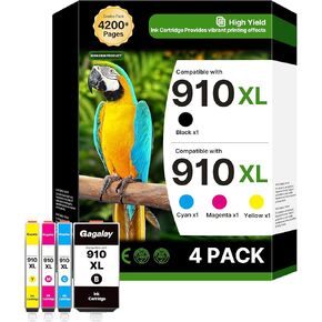 حزمة كومبو من خراطيش الحبر 910XL لخراطيش الحبر HP 910 لطابعات HP HP910XL 910 Multipack XL Color HP910 910XL حزمة كومبو باللون الأسود واللون تعمل لطابعات Office Jet Pro 8020 8010 8015، 4 عبوات in Kuwait