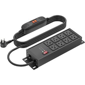 CCCEI 12 Gauge Heavy Duty Power Strip, GFCI, 8 Ports. Grey, 6FT. in Kuwait