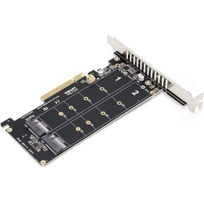 2 X4 Full Channel NVMe SSD, PCIE 3.0 4.0 M Key Adapter Card NVMe SSD to PCIE X8 for Hard Drive Expansion, PH45 M.2 Adapter, Upgrade Your Hard Disk with 2 x 32Gbps (ph45) in Saudi Arabia