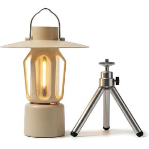 Retro Rechargeable Mini LED Camping Lantern, 400LM 2000mAh, IPX4 Waterproof with Stand/Magnetic Base/Hook, 5 Light Modes, Rechargeable Vintage Small Lantern for Camping, Hiking, Power Outages, Gifts in Saudi Arabia