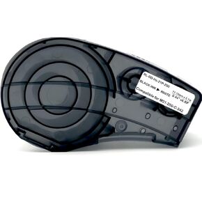 شريط ملصقات أنابيب الانكماش الحراري متوافق مع خرطوشة M21-250-C-342-WT مع طابعة ملصقات M210 LAB BMP21-PLUS/LAB IDPAL، أسود على أبيض، عرض 0.44 بوصة، طول 7 بوصات in Kuwait