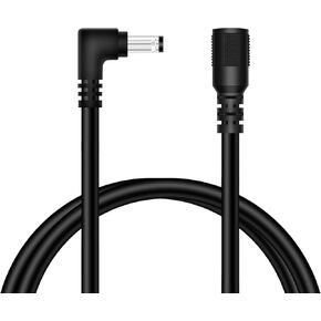 18AWG DC Power Extension Cable, 5.5mm x 2.1mm Right Angle Male to Female Barrel Plug Jack Power Supply Adapter 5.5x2.1mm Extension Cord for CCTV Surveillance Security Camera LED Strip, 1FT in Saudi Arabia