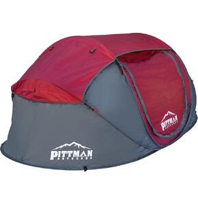 Pittman Outdoors PPI-POPUP2X Instant Set-up 2 Person Pop-up Tent with Large Mesh Window, 7.55'x3.94'x3.2' (Height), Red in Saudi Arabia
