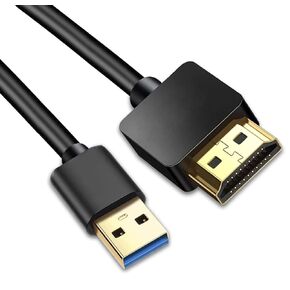 AKWOR 0.5M USB to HDMI Adapter Cable, USB to HDMI Male 1080P HD Monitor Display Audio Video Converter Cable Cord for PC/Laptop to Monitor in Kuwait
