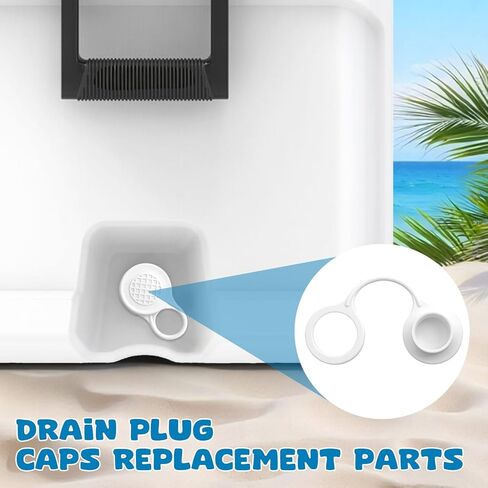 4 PCS Cooler Drain Plug Caps, Triple-Snap Plastic Drain Plug Caps Replacement Parts for Igloo 25-70 QT Ice Chest Coolers in Saudi Arabia