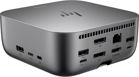 HP Thunderbolt 4 Ultra 180W G6 Dock (9X481UT#ABA) + ZoomSpeed 6-ft DisplayPort Cable + ZoomSpeed 6-ft HDMI Cable + ZoomSpeed 6-ft Ethernet Cable + AOM Microfiber Cleaning Cloth in Saudi Arabia
