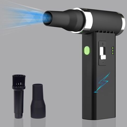 Air Duster – Super Power Handheld Air Duster with High-Speed 110000RPM, Rechargeable Brushless Motor Durable Blower, 3-Gear Adjustable Dust Blower for Keyboard, PC, Car & Home Cleaning in Saudi Arabia