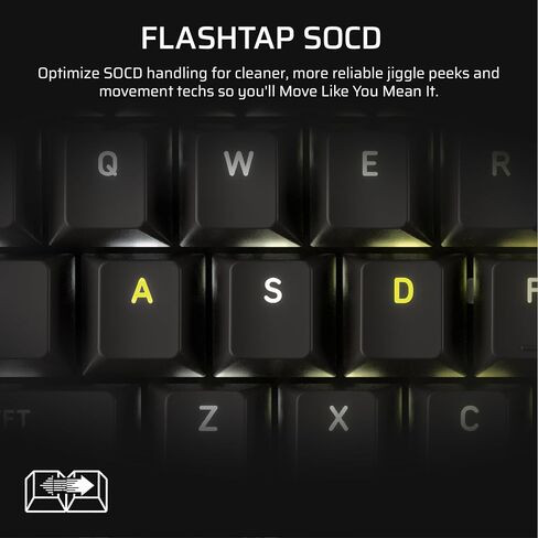 لوحة مفاتيح الألعاب Corsair Vanguard 96 الميكانيكية اللاسلكية RGB - QWERTY US، تخطيط 96٪، مفاتيح MLX قابلة للتبديل السريع، 8000 هرتز، تكامل سطح السفينة، Flashtap SOCD - أسود in Saudi Arabia