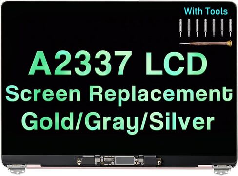 Screen Replacement for MacBook Air M1 A2337 2020 2021 13" EMC 3598 MGN63 MGN93 MGND3 MGN73 MGNA3 MGNE3 LCD Display Assembly Kit (Rose Gold) in Saudi Arabia