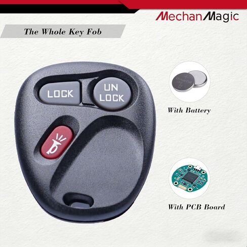MechanMagic Key Fob Remote Fits for Chevrolet Chevy Suburban Silverado Tahoe S10 GMC Yukon Sierra Sonoma Cadillac Escalade 1998 1999 2000 2001 2002 Keyless Control Replacement KOBUT1BT KOBLEAR1XT in Saudi Arabia