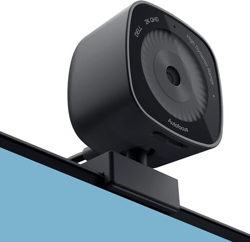 كاميرا ويب ديل WB3023-2K دقة QHD/FHD/HD، مستشعر سوني، فتحة f2.0، اكتشاف الوجه، ميكروفون لتقليل الضوضاء، تكبير 2X HD، USB-A، Microsoft Teams/Zoom معتمد - أسود، wb3023t in Kuwait
