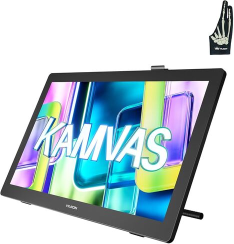 HUION Kamvas 22 (Gen 3) 21.5 Inch 2.5K 90Hz Drawing Tablet with Screen and Skeleton Artist Glove in Saudi Arabia