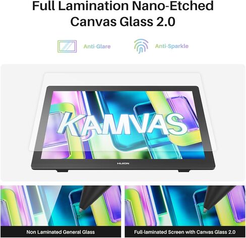 HUION Kamvas 22 (Gen 3) 21.5 Inch 2.5K 90Hz Drawing Tablet with Screen and Skeleton Artist Glove in Saudi Arabia