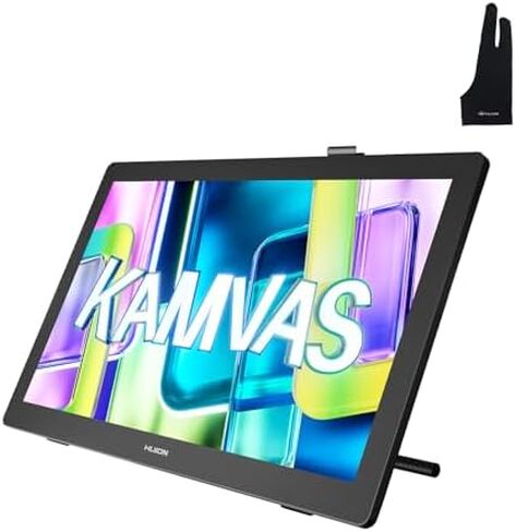 تابلت الرسم HUION Kamvas 22 (Gen 3) مقاس 21.5 بوصة 2.5K 90 هرتز مزود بشاشة وقفاز فنان لرفض راحة اليد in Saudi Arabia