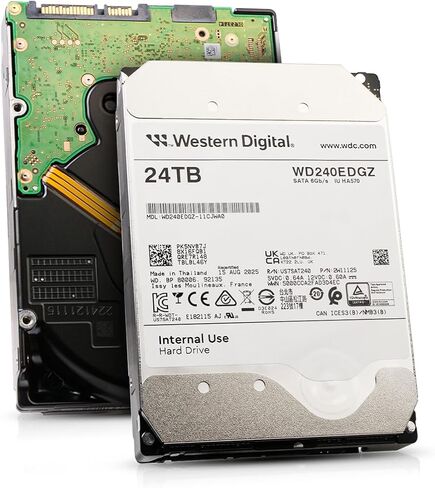 محرك الأقراص الصلبة Western Digital IU HA570 WD240EDGZ سعة 24 تيرابايت 7200 دورة في الدقيقة SATA 6 جيجابايت/ثانية 512e 3.5 بوصة (متجدد) in Saudi Arabia