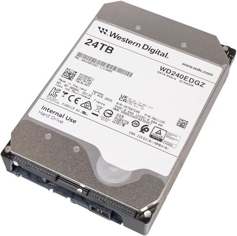 محرك الأقراص الصلبة Western Digital IU HA570 WD240EDGZ سعة 24 تيرابايت 7200 دورة في الدقيقة SATA 6 جيجابايت/ثانية 512e 3.5 بوصة (متجدد) in Saudi Arabia
