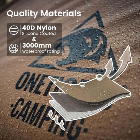 OneTigris ORBITIS Hot Tent, Waterproof 4 Person Tent with Full Size Footprint, 4 Season Tents for Camping, Hiking, Bushcraft, Car Trips in Saudi Arabia