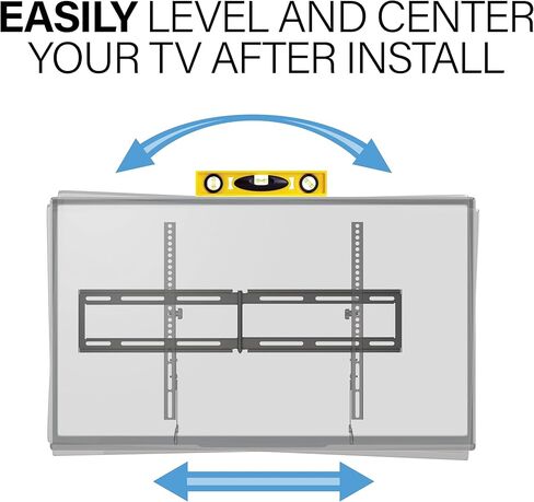 SANUS Tilting TV Wall Mount for 42"–90" TVs up to 130 lbs – Low Profile TV Mount with Smooth, Tool-Free Tilt to Reduce Glare – Fits 16" & 24" Studs, Concrete & Block in Saudi Arabia