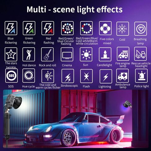 AFEFT SL-PB100R 100W ثنائي اللون، RGB COB LED Light CRI≥95 2500K-6500K درجة حرارة اللون قابلة للتعديل، بث مباشر، تصوير فوتوغرافي in Kuwait