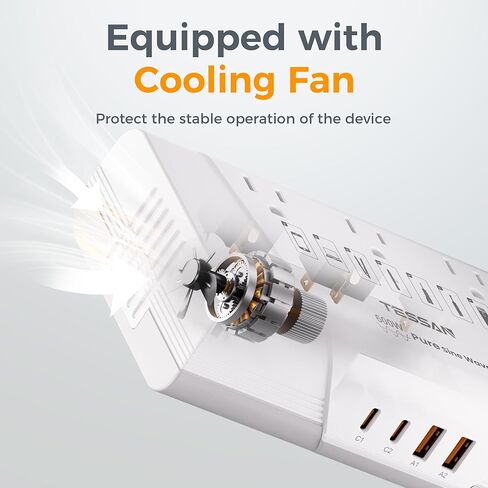 TESSAN 600W Pure Sine Wave 220V to 110V Voltage Converter US to Europe, Universal Travel Adapter with 4 USB Ports PD 35W QC 30W, EU/UK/AU/IT/India Plug Adaptor, Step Down Transformer Power Converters in Saudi Arabia