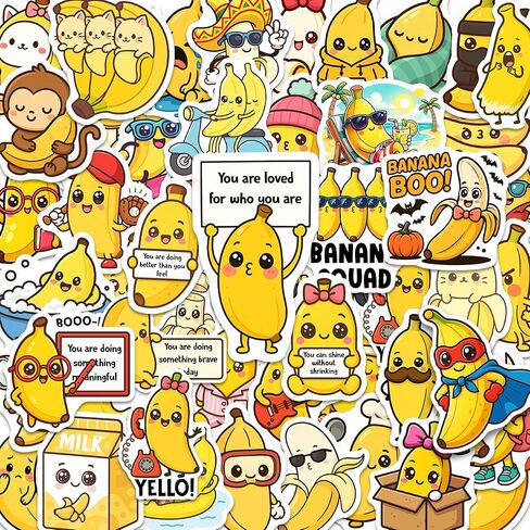BEATRI Lemon Stickers Waterproof Vinyl 50Pcs Self Affirmation Fruits Lemon Decor & Party Favors for Laptop, Water Bottle, Skateboard & Travel Gear | Non-Repeating Decals, High-Definition Print in Saudi Arabia