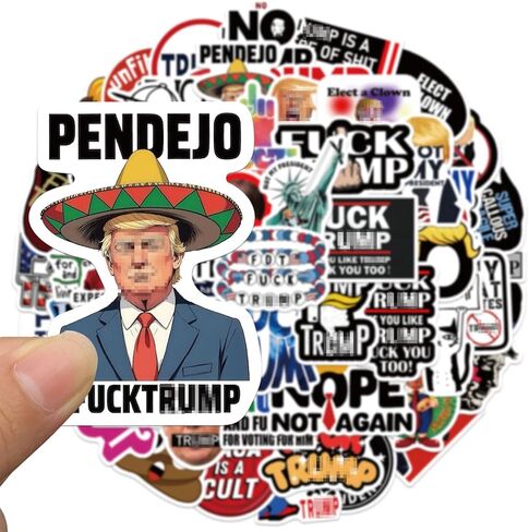 55 قطعة من ملصقات Anti Tr××p - Anti Donald Tr××p 2026 Funny Not My President against Ice No King ملصقات لاصقة ذاتية اللصق من الفينيل - سهلة اللصق وقابلة للإزالة لأكواب النوافذ الممتصة للصدمات للمراهقين in Kuwait