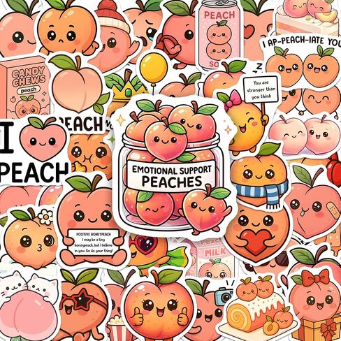 BEATRI Lemon Stickers Waterproof Vinyl 50Pcs Self Affirmation Fruits Lemon Decor & Party Favors for Laptop, Water Bottle, Skateboard & Travel Gear | Non-Repeating Decals, High-Definition Print in Saudi Arabia