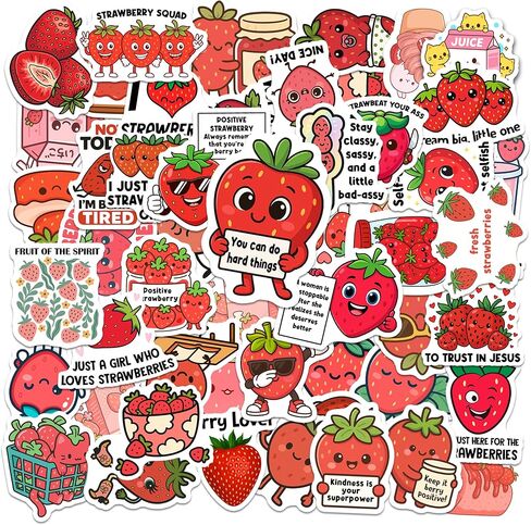 BEATRI Lemon Stickers Waterproof Vinyl 50Pcs Self Affirmation Fruits Lemon Decor & Party Favors for Laptop, Water Bottle, Skateboard & Travel Gear | Non-Repeating Decals, High-Definition Print in Saudi Arabia