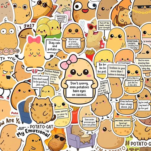 BEATRI Lemon Stickers Waterproof Vinyl 50Pcs Self Affirmation Fruits Lemon Decor & Party Favors for Laptop, Water Bottle, Skateboard & Travel Gear | Non-Repeating Decals, High-Definition Print in Saudi Arabia