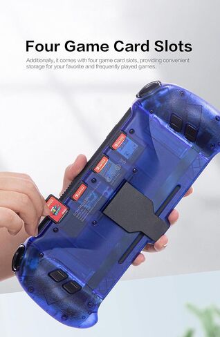 مقبض وحدة تحكم نينتندو سويتش من ECHZOVE، استبدال Joy-Con، لملحقات Nintendo Switch & Switch OLED، جيروسكوبي بستة محاور، اهتزاز مزدوج، مسند و4 فتحات لبطاقات الألعاب، ملحق سلكي محمول باليد in Saudi Arabia