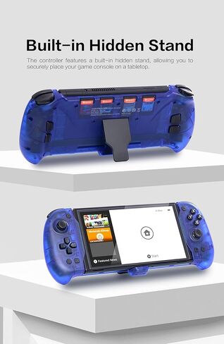 مقبض وحدة تحكم نينتندو سويتش من ECHZOVE، استبدال Joy-Con، لملحقات Nintendo Switch & Switch OLED، جيروسكوبي بستة محاور، اهتزاز مزدوج، مسند و4 فتحات لبطاقات الألعاب، ملحق سلكي محمول باليد in Saudi Arabia