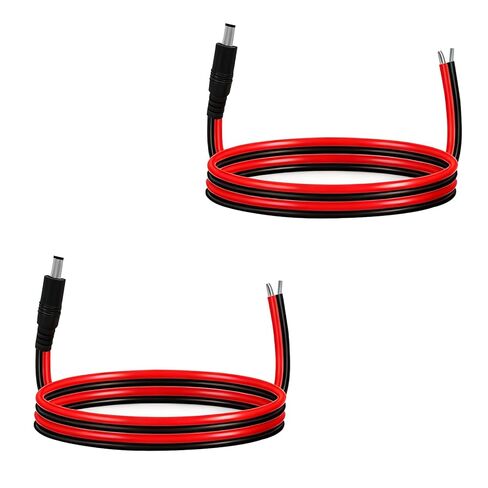 1.6FT 14AWG DC Power Cable 5.5mm x 2.1mm Male DC Barrel Connection Cable 5521 Connector Tail Pre-Tinned For DIY Projects LED Strip Lights Solar Panels Outdoor Power Supply and Other Devices 2pcs in Saudi Arabia