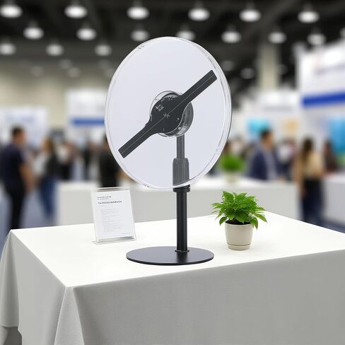 3DHologramFan مع غطاء واقي، تحكم في تطبيق WiFi، بلوتوث عن بعد، LED ساطع، 700 مكتبة فيديو للمعارض التجارية والمعارض وتجارة التجزئة والأحداث (9.06 بوصة + APP + WIFI + جهاز تحكم عن بعد + بلوتوث + غطاء) in Kuwait