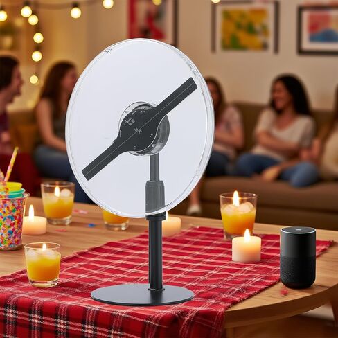 3DHologramFan مع غطاء واقي، تحكم في تطبيق WiFi، بلوتوث عن بعد، LED ساطع، 700 مكتبة فيديو للمعارض التجارية والمعارض وتجارة التجزئة والأحداث (9.06 بوصة + APP + WIFI + جهاز تحكم عن بعد + بلوتوث + غطاء) in Kuwait