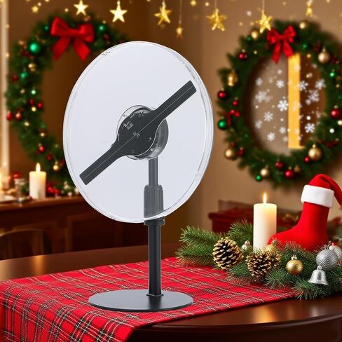 3DHologramFan مع غطاء واقي، تحكم في تطبيق WiFi، بلوتوث عن بعد، LED ساطع، 700 مكتبة فيديو للمعارض التجارية والمعارض وتجارة التجزئة والأحداث (9.06 بوصة + APP + WIFI + جهاز تحكم عن بعد + بلوتوث + غطاء) in Kuwait