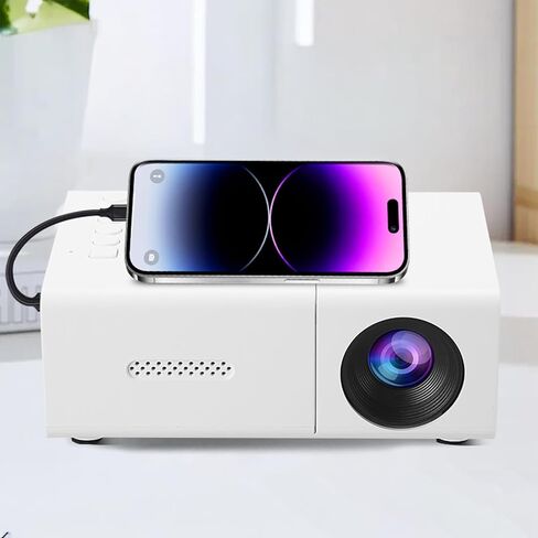 Portable Mini Projector, 1920x1080 Full HD, 24-60in Large Screen, Plug-in Power Supply, Phone Mirroring, Home Theater & Outdoor Movie Projector (for uk black ) in Saudi Arabia