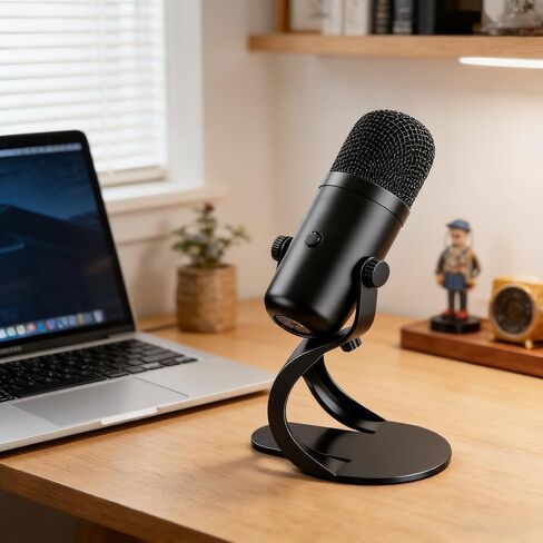 USB Omnidirectional Meeting Microphone for Professional Office, One-Key Mute Condenser Mic with 78dB SN Ratio Black in Saudi Arabia