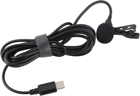 ميكروفون USB C Lavalier مع تقليل الضوضاء والتوصيل والتشغيل - تصميم مضغوط للتسجيل المباشر والمقابلات والبث واستجابة التردد 20 هرتز - 16 كيلو هرتز in Saudi Arabia