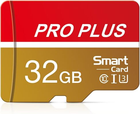 High Speed Micro SD Card with Adapter,32GB TF Card for Security Cameras, Smartphones,Tablets,Drones - U3,Class 10,A1,Full HD Video(Gold) in Saudi Arabia