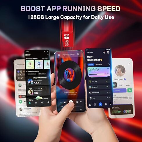 بطاقة ذاكرة TF سعة 50 جيجابايت، بطاقة SD TF فائقة السرعة من الفئة 10 UHS-I مع محول، مدعومة بتقنية التخزين اليابانية المتقدمة، مثالية للكاميرا والمراقبة والطائرة بدون طيار والكمبيوتر ومكبر الصوت in Saudi Arabia