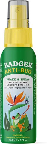 Badger Bug Spray, Organic Deet Free Mosquito Repellent with Citronella & Lemongrass, Natural Bug Spray for People, Family Friendly Bug Repellent, 2.7 fl oz (2 Pack) in Saudi Arabia