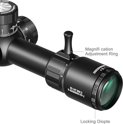 ED-LHT GEN2 3-15X50SFIR نطاق البندقية FFP، أنبوب 30 مم، إضاءة حمراء (6 مستويات)، شبكاني 0.1MRAD، مقاوم للماء ومضاد للضباب، خفيف الوزن للصيد in Kuwait