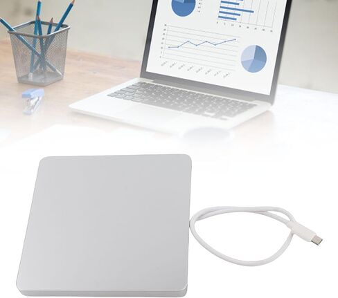 ناسخ أقراص DVD خارجي من النوع C من Buachois، فتحة تحميل USB C CD، تشغيل واحد هادئ للنسخ الاحتياطي لبيانات الكمبيوتر المحمول in Kuwait
