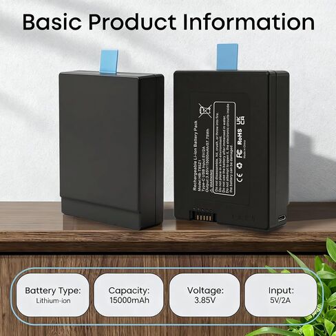 Security Rechargeable Battery for FamiLock S3, FamiLock S3 MAX, 15000mAh Lithium-Ion Replacement Battery for Fami Lock T85Z1, Enduring Energy Supply for Home Video Security Surveillance in Saudi Arabia