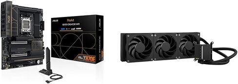 مجموعة من ASUS ProArt X870E-CREATOR WiFi AMD AM5 X870E ATX Motherboard PCIe® 5.0 x16 Slots, DDR5, WiFi 7, Four M.2 Slots + ASUS ProArt LC 360 الكل في واحد AIO CPU مبرد سائل AMD & Intel in Saudi Arabia