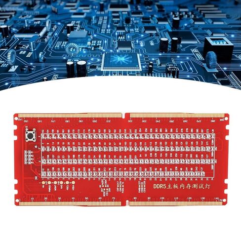 Tester Card, DDR5 Desktop Mainboard Test Card, Ram Memory Slot Tester Card with LED Light for Maintenance Diagnosing Faults in Saudi Arabia