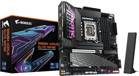 اللوحة الأم GIGABYTE B860M AORUS Elite WIFI6E - وحدات المعالجة المركزية Intel Core Ultra Series، 12+1+2+1 مرحلة VRM، حتى 9200 ميجاهرتز DDR5، 1xPCIe 5.0 + 2xPCIe 4.0 M.2، 2.5 جيجابت LAN، WiFi 6E، Thunderbolt in Saudi Arabia